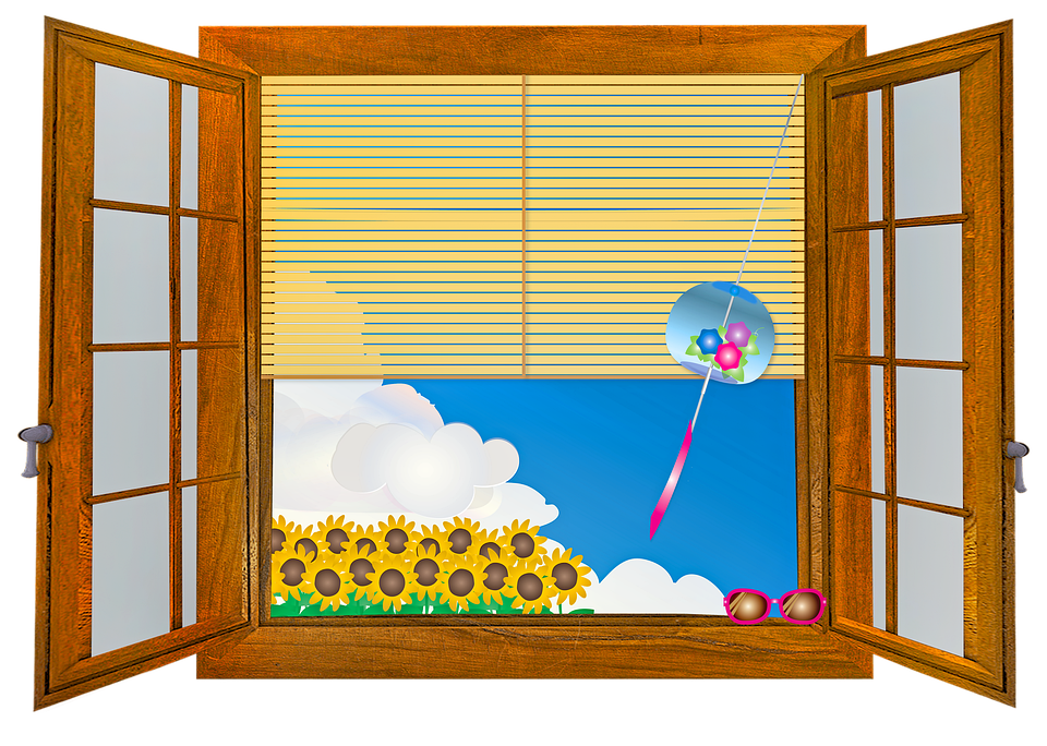okno s roletami